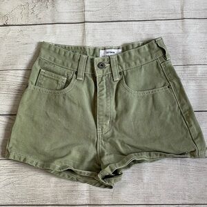 Cotton On Green High Rise Mom Shorts